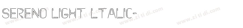 Sereno Light ltalic字体转换
